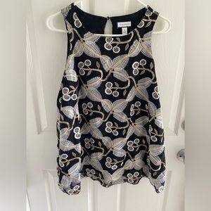 Charter club embroidered holiday top